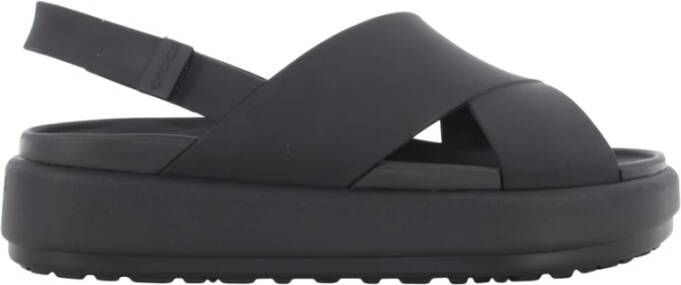 Crocs Dames Brooklyn Luxe Cross Strap Sandalen Black Dames