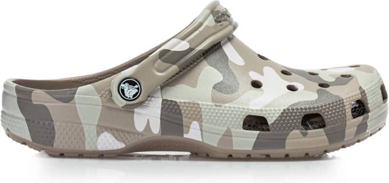 Crocs Gedrukte Camo Klomp Sandalen Gray Heren