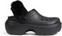 Crocs Zwarte gevoerde Stomp klomp met bont Black - Thumbnail 10