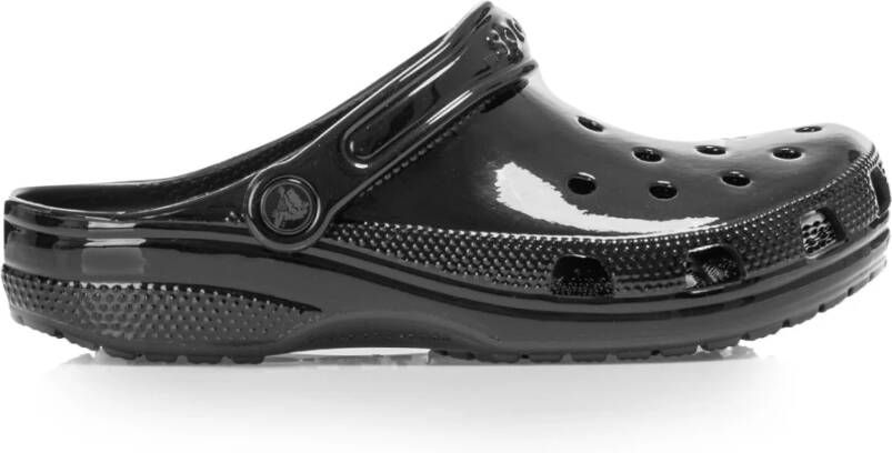 Crocs Glanzende Klomp Sandalen Black Heren