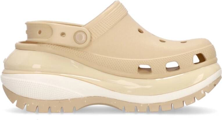 Crocs Klassieke Mega Crush Muil Klomp Beige Dames