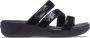 Crocs Paillet Strappy Sleehak Sandaal Black Dames - Thumbnail 1