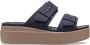 Crocs Brooklyn Buckle Low Wedge Sandalen Blauw Vrouw - Thumbnail 2