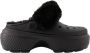 Crocs Zwarte gevoerde Stomp klomp met bont Black - Thumbnail 19