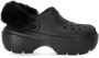 Crocs Zwarte gevoerde Stomp klomp met bont Black - Thumbnail 5