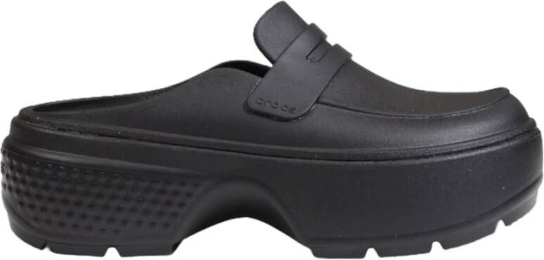 Crocs Zwarte Stomp Loafer Trendy Slip-on Design Black