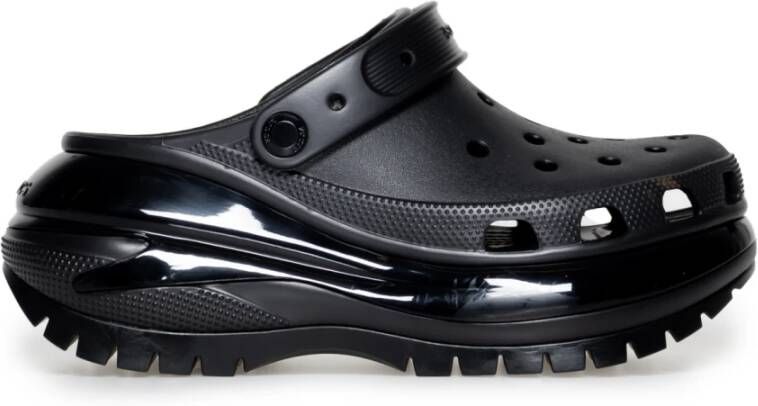 Crocs Zwarte rubberen zool damessandalen Black Dames