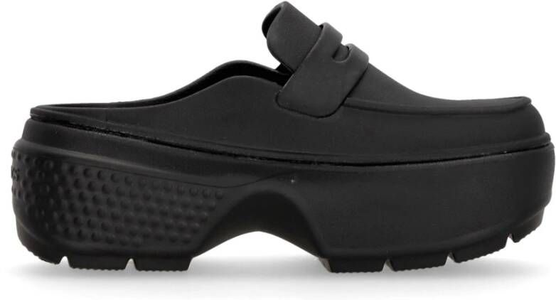 Crocs Zwarte Stomp Loafer Trendy Slip-on Design Black