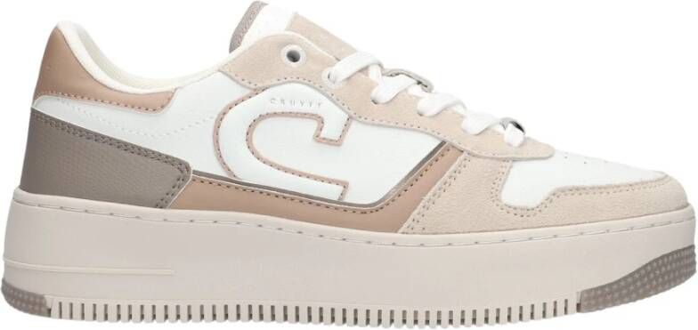 Cruyff Campo Low Lux taupe sneakers Wit Leerlook Lage sneakers Dames