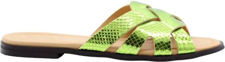 Ctwlk. Blauwe Bessen Muil Sandalen Green Dames