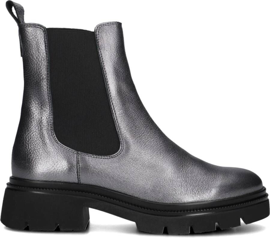 Ctwlk. Metallic Leren Chelsea Boots Felvis Black Dames