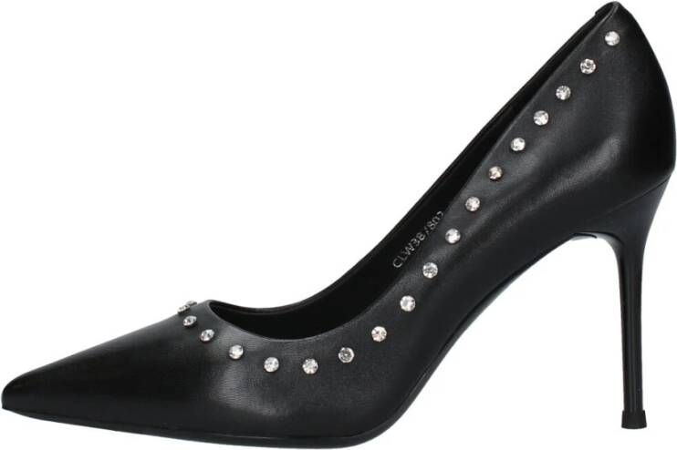 Cult Zwarte platte schoenen met studs Black Dames