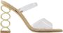 Cult Gaia Bahar Sandals in Metallic PVC Grijs Dames - Thumbnail 1