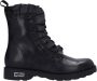 Cult Rock Lace-Up Leather Ankle Boots Black Dames - Thumbnail 3