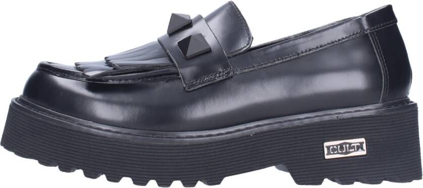 Cult Leren Mocassin met Dikke Rubberen Zool Black Dames