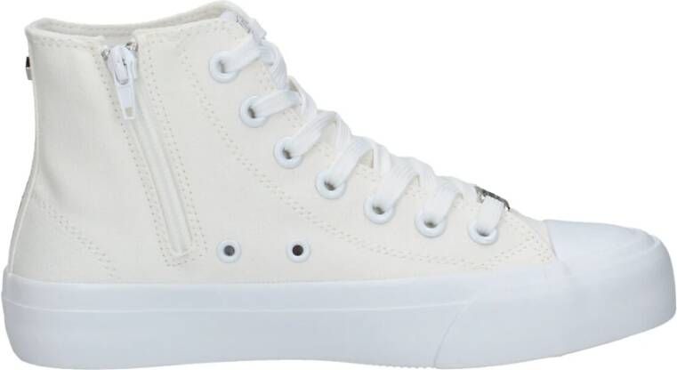 Cult Hoge Top Canvas Sneakers White Dames