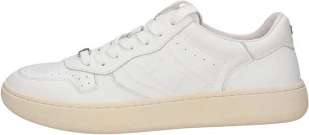 Cult Witte Leren Sneakers met Ademende Gaten en Vetersluiting White Heren