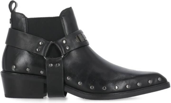 Cult Studded Leren Dameslaarzen Black Dames