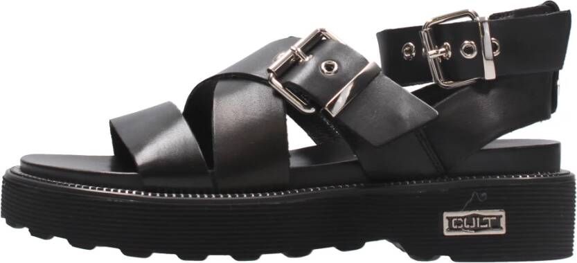 Cult Urban Chic Leren Sandalen Black Dames