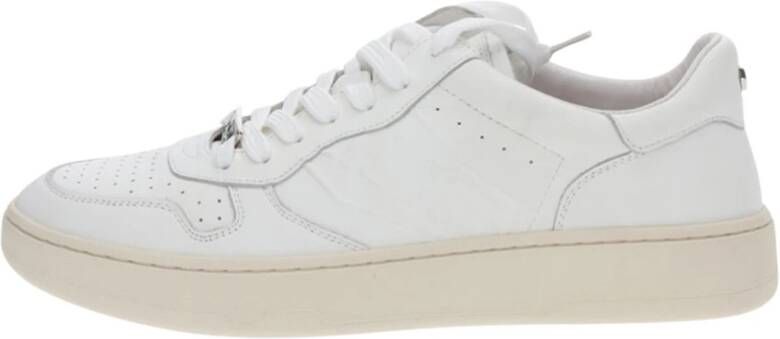 Cult Witte Leren Sneakers met Ademende Gaten en Vetersluiting White Heren