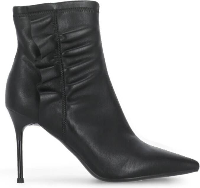 Cult Zwarte Leren Laarzen met Ruchedetail Black Dames