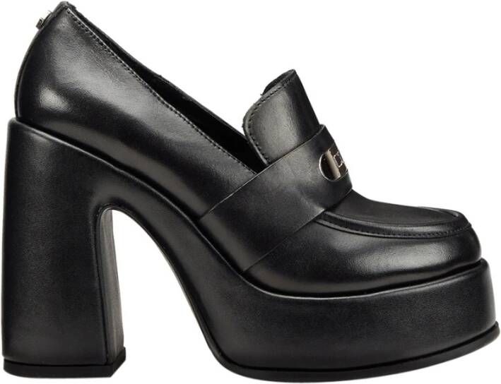 Cult Zwarte Leren Loafers Stijlvolle Damesschoenen Black Dames