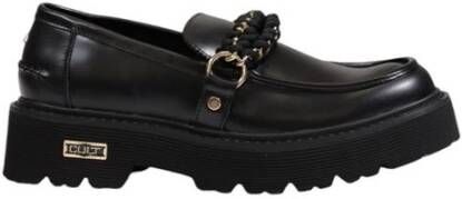 Cult Zwarte Leren Loafers met Kettingmasker Black Dames