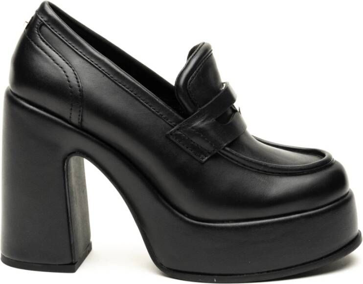 Cult Zwarte Mocassin Platte Schoenen Black Dames