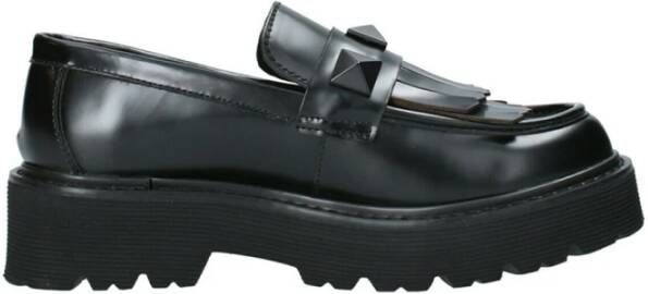 Cult Zwarte platte schoenen Mocassino Herfst Winter 2023 2024 Collectie Black Dames