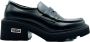 Cult Zwarte Leren Loafers met Metalen Logo Black Dames - Thumbnail 1