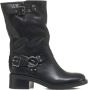 Curiosite Zwarte Enkellaarsjes Biker Black Dames - Thumbnail 1