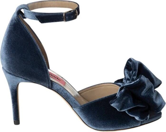 Custommade Iconische Marita Velvet Stiletto in Verschillende Kleuren Blauw Dames