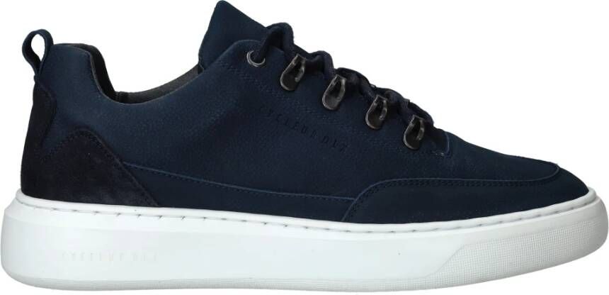 Cycleur de Luxe Blauwe Leren Sneaker met Versterkte Ondersteuning Blue Heren