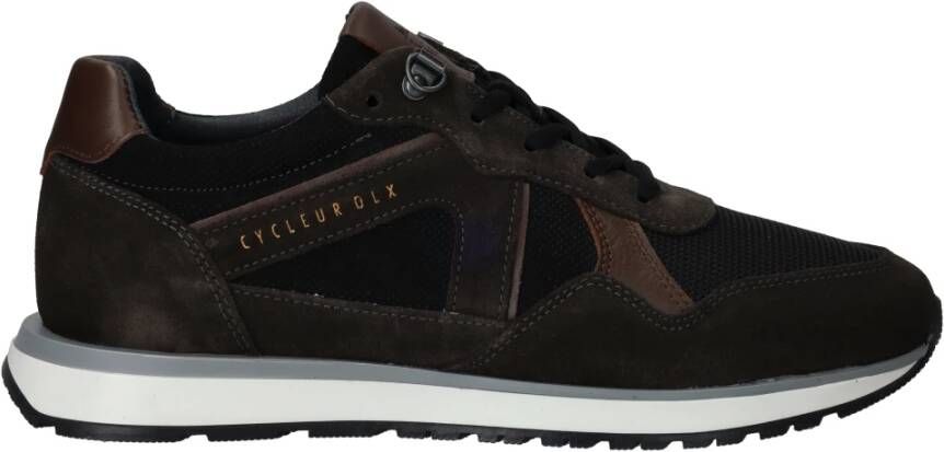 Cycleur de Luxe Bruin Zwart Suède Sneaker Heren Brown Heren