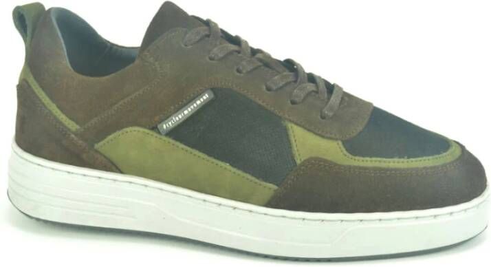 Cycleur de Luxe Stijlvolle Sneaker in Bruin en Khaki Brown Heren