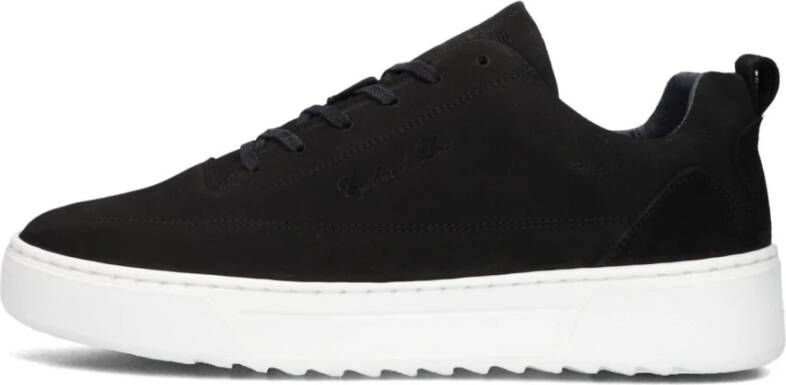 Cycleur de Luxe Zwarte Nubuck Lage Sneaker Pokes Black Heren