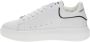 Daniele Alessandrini Witte Leren Sneakers met Hoge Rubberen Zool White Heren - Thumbnail 1