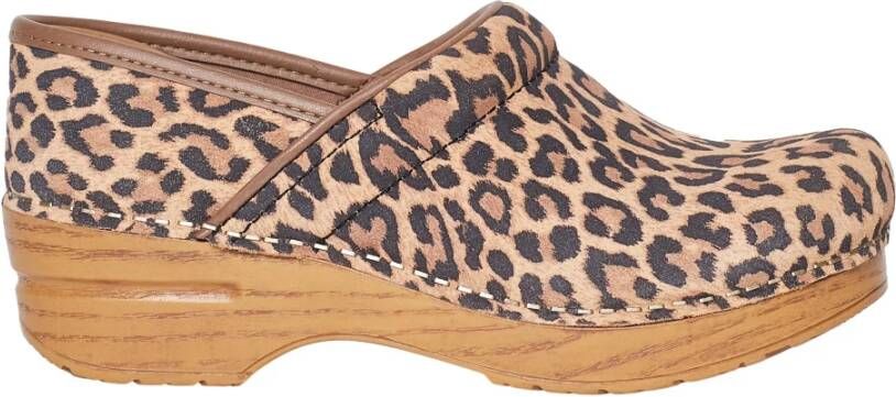 Dansko Beige Animal Print Instap Schoenen Brown Dames