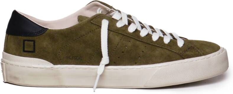 D.a.t.e. Army Green Suède Veterschoenen Green Heren