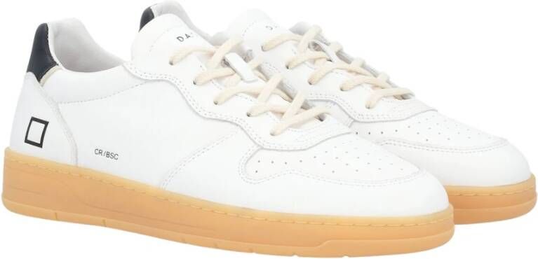 D.a.t.e. Witte sneakers met geperforeerde details White Heren