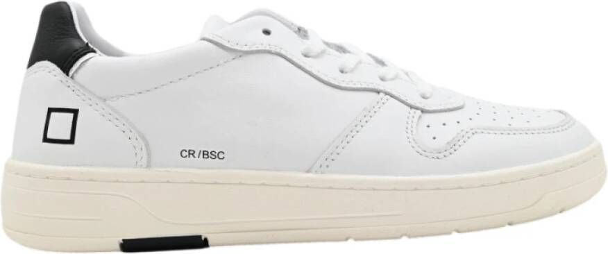 D.a.t.e. Basis Court Sneakers in Wit Zwart White Heren