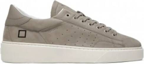 D.a.t.e. Beige Lage Sneakers met Groene Hiel Beige Heren