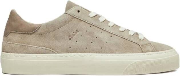 D.a.t.e. Beige Leren Sneakers Sonica Beige Heren