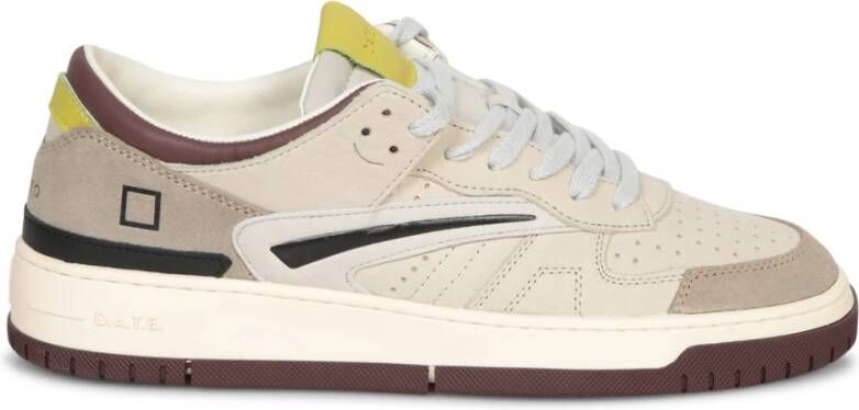 D.a.t.e. Beige Sneakers voor Mannen Multicolor Heren