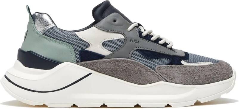 D.a.t.e. Grijze Veterschoenen met Gemengd Materiaal Gray Heren