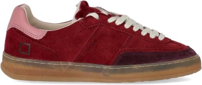 D.A.T.E Low-Top Sneakers . SPORTY COLORED BURGUNDY SNEAKER in rood