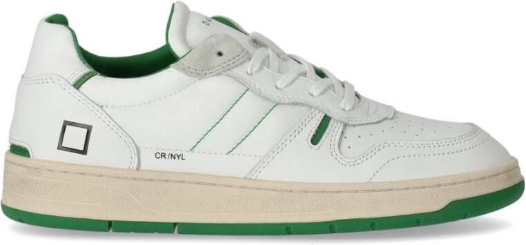 D.a.t.e. Court 2.0 Nylon Wit Groene Sneaker White Heren