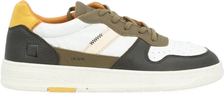 D.a.t.e. Court 2.0 Sneakers in wit groen leer Multicolor Heren