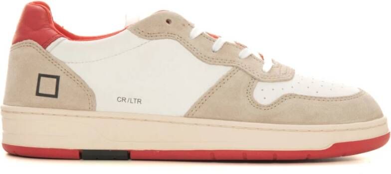 D.a.t.e. Court Leather sneakers with laces Beige Heren