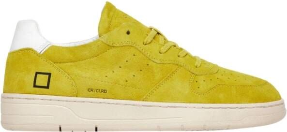 D.a.t.e. Gele Leren Sneakers Yellow Heren